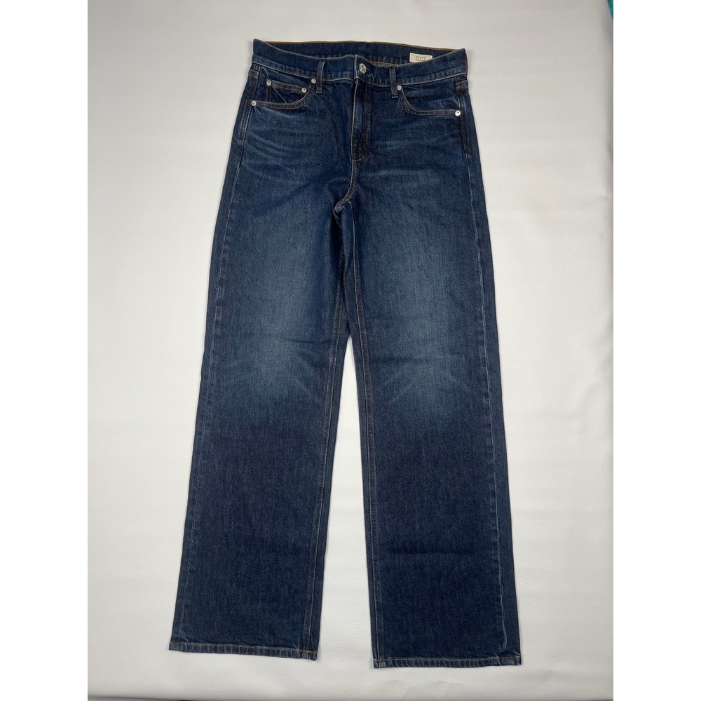 AYR The Secret Sauce Jeans Womens 30L Blue Dark Wash Straight Leg High Rise